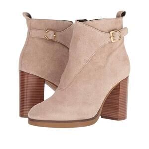 Cole Haan Harrington Grand Riding Suede Bootie Taupe Tan Size 11 Fall Classic